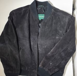 Suede bomber jacket